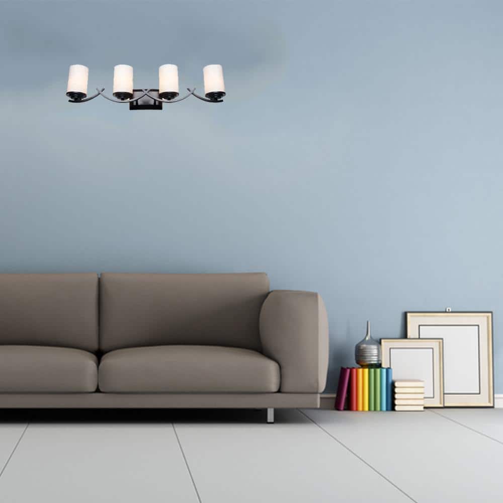 Oil Rubbed Bronze 4-Light Dimmable Vanity Fixture