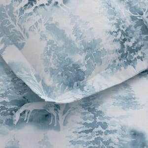 Legends Hotel First Snow Velvet Flannel Blue Cotton Sham