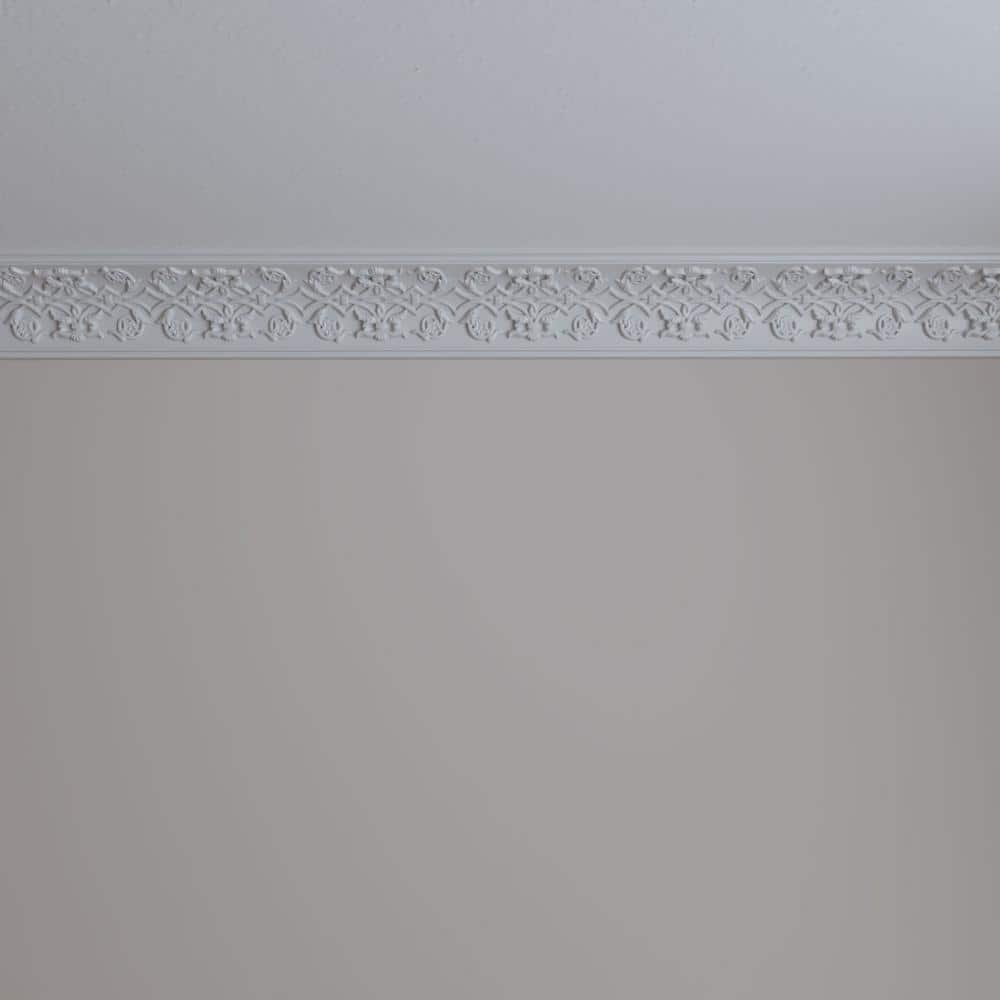 Primed White Geometric Urethane Crown Moulding Sample