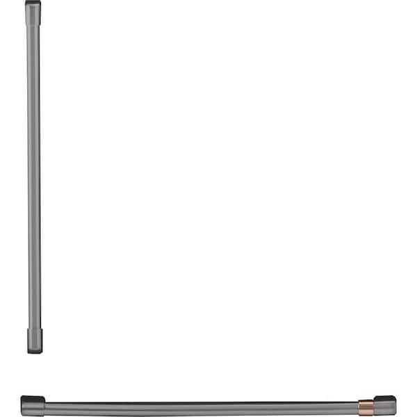 Cafe Built-In Bottom Freezer Refrigerator Handle Kit in Brushed Black