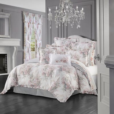 White - Floral - Comforters - Bedding - The Home Depot