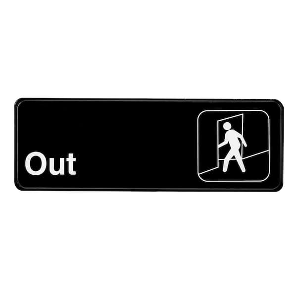 Alpine Industries 9 in. x 3 in. Black Out Sign (15-Pack)