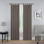 grey Solid Rod Pocket Room Darkening Curtain - 60 in. W x 63 in. L (Set of 2)