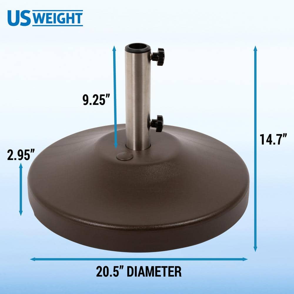 Bronze Metal Wheeled Free Standing Umbrella Base