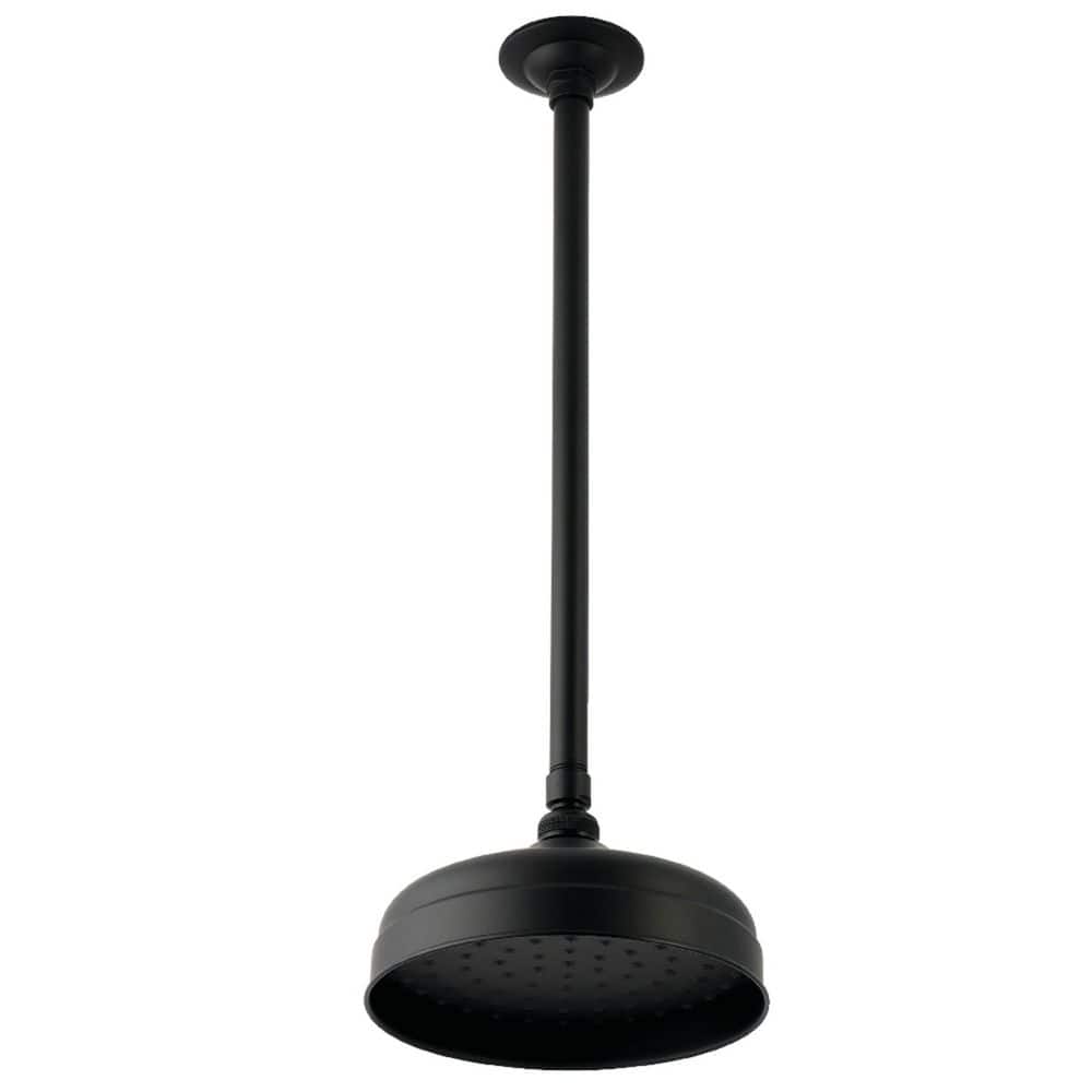 Trimscape 1-Spray Patterns 8 in. Ceiling Mount Rain Spray Fixed Shower Head with Shower Arm & Flange in Matte Black price history on PriceWatchPro