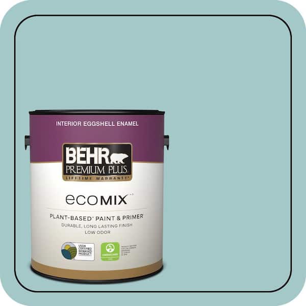 1 gal. #PPU13-10 Ocean Boulevard Eggshell Enamel EcoMix Plant-Based Interior Paint & Primer
