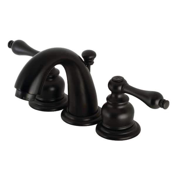 Kingston Brass Victorian 8 in. Widespread 2-Handle Bathroom Faucet in Matte Black