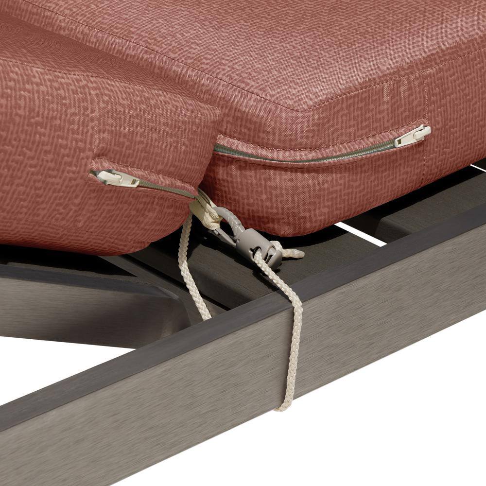 Cedarwood Water-Resistant Outdoor Chaise Lounge Cushion, 80" x 26" x 3"