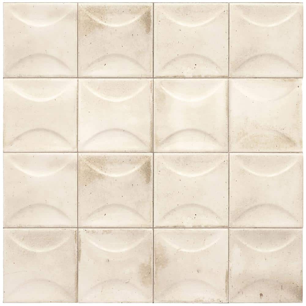 Antiek 3.94'' White Ceramic Beveled Wall Tile