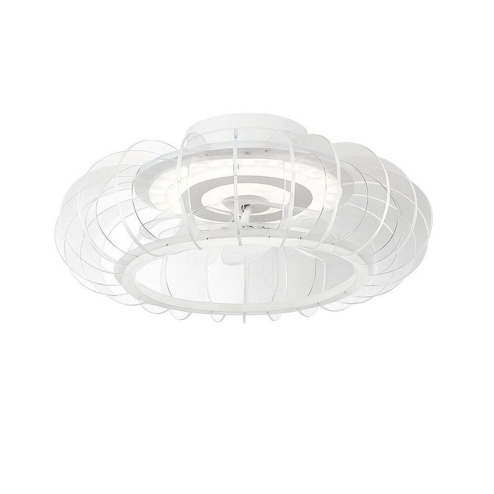 21in. White Bladeless Flush Mount Ceiling Fan with Lights Dimmable LED Enclosed and Remote Control 6 Speeds Reversible price history on PriceWatchPro