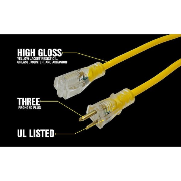 Yellow Jacket 25 ft. 12/3 SJTW Outdoor Heavy-Duty Extension