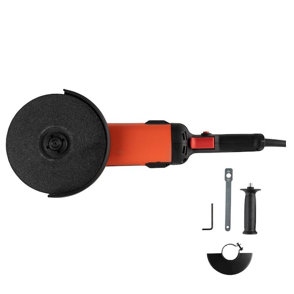 Angle Grinder, 7 in. Electric, 13A 8500RPM Corded Tool w/270° Adjustable Dust Guard for Grinding, Cutting, Rust Removal