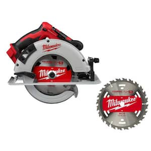 M18 18V Lithium-Ion Brushless Cordless 7-1/4 in. Circular Saw (Tool-Only) with 24-Tooth Carbide Framing Blade