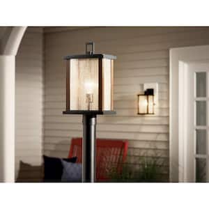 Marimount 1-Light Black Aluminum Hardwired Waterproof Outdoor Post Light with No Bulbs Included (1-Pack)