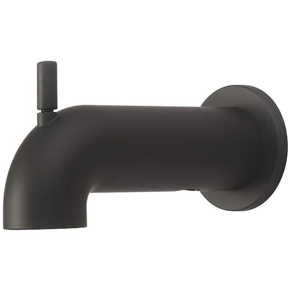 OLYMPIA 7 in. Extended Combo Diverter Tub Spout in Matte Black