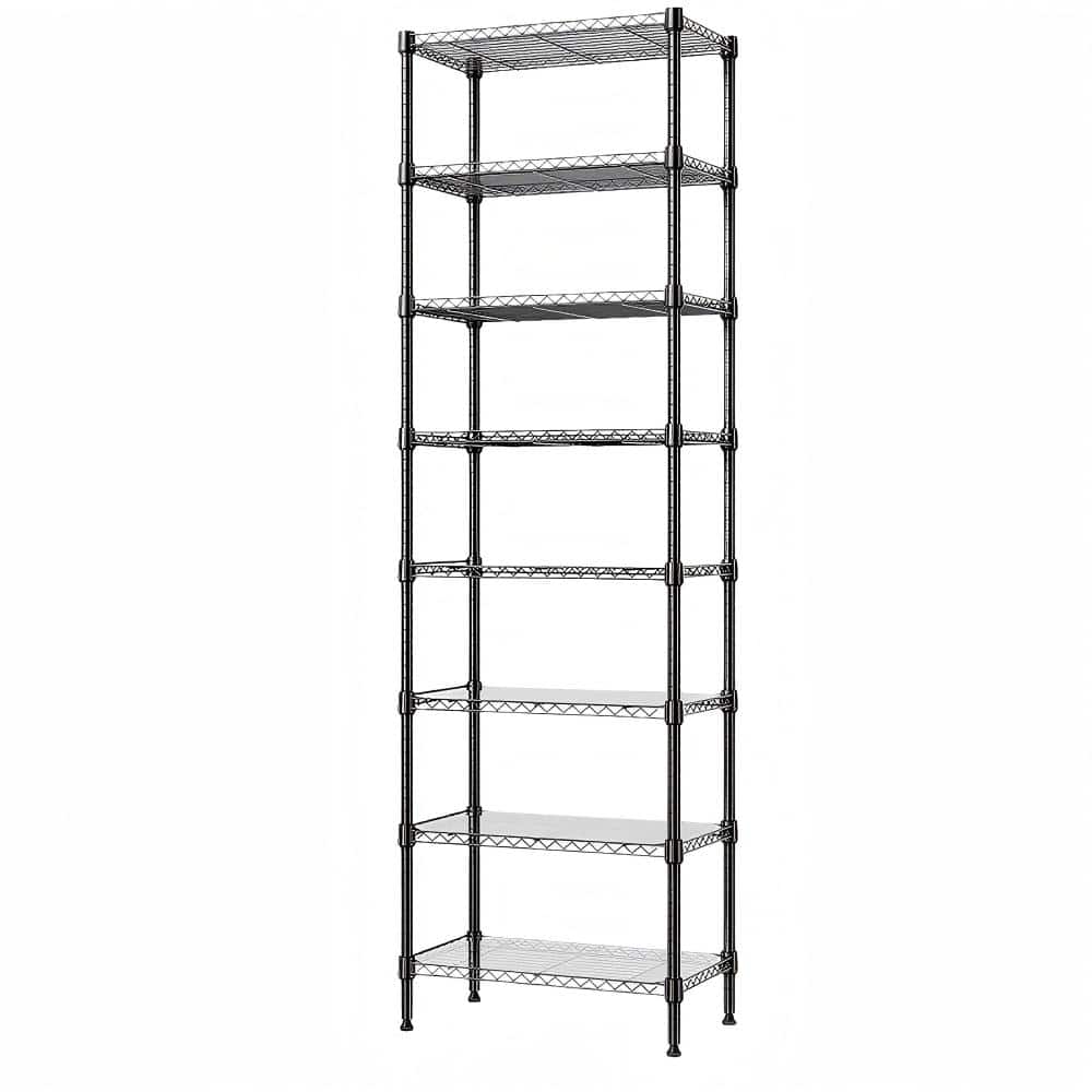 8-Tire Metal Adjustable Storage Shelving Unit in Black for Pantry Kitchen Garage (24 in. W x 80 in. H x 14 in. D) price history on PriceWatchPro