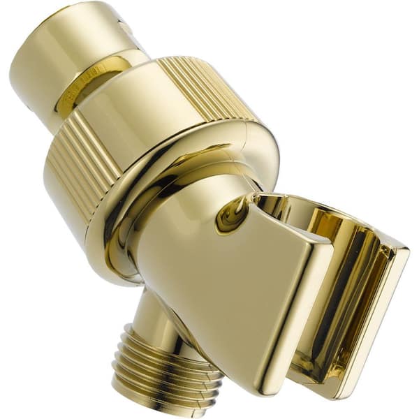 Delta Adjustable Shower Arm Mount for Hand Shower in Polished Brass