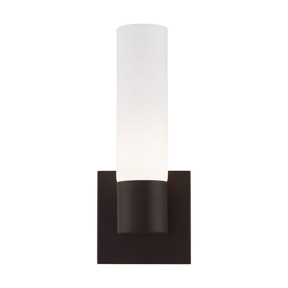 Aero Cylinder Sconce in Antique Brass and Bronze Finish