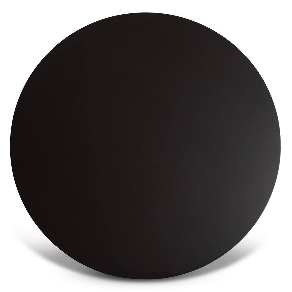 Ela Dark Brown Round Wood Dining Table with Splayed Legs
