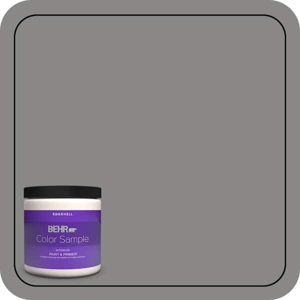 BEHR PREMIUM PLUS 8 oz. #PPU26-04 Falcon Gray Eggshell Enamel Interior Paint & Primer Color Sample