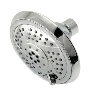 5-Spray 5 in. Single Wall Mount Fixed Shower Head in Polished Chrome