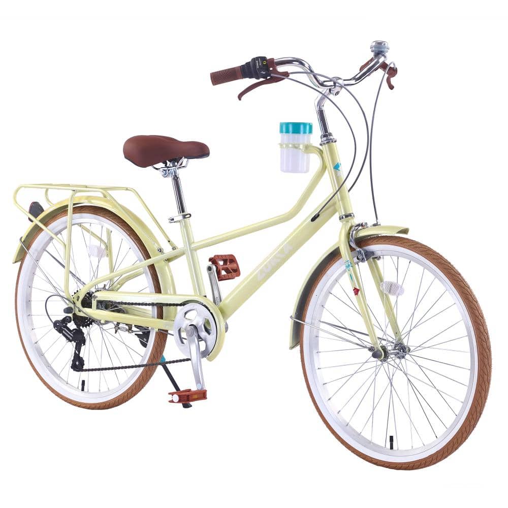 24 Inch 6-Speed Step-Through Women Cruiser Bike, Rear Rack & Cup Holder for Commuting price history on PriceWatchPro