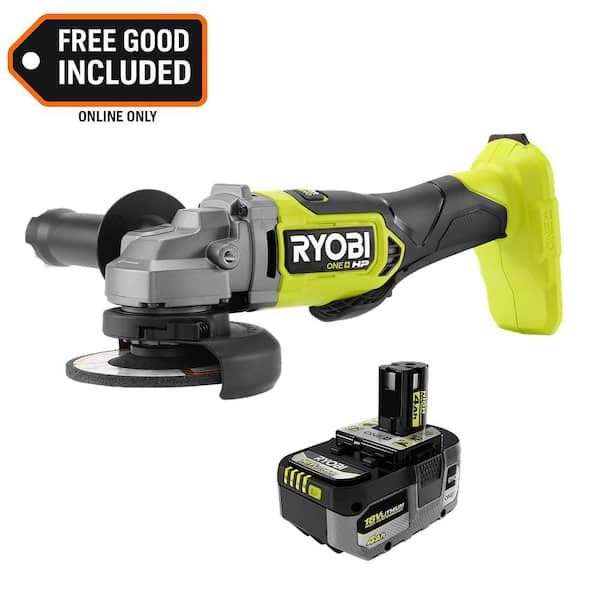 ONE+ HP 18V Brushless Cordless 4-1/2 in. Angle Grinder with 4.0 Ah HIGH PERFORMANCE Battery