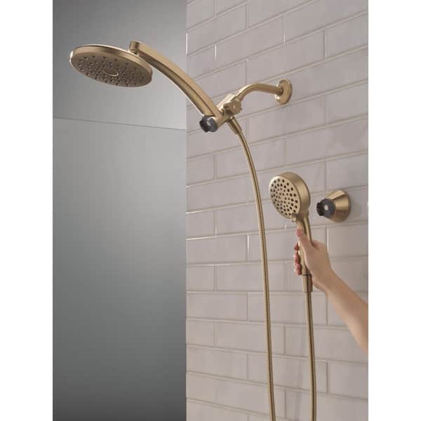 Delta PivotPro Gold 6-Spray Wall Mount Dual Fixed and Handheld