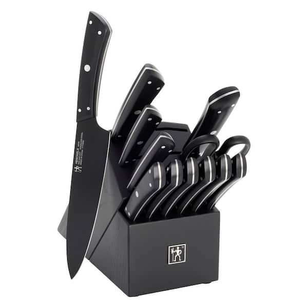 Noir 13-Piece Stainless Steel Full Tang Black Knife Block Set