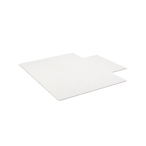 EverLife Chair Mat for Flat to Low Pile Carpet 45 in.x 53 in. with Lip Clear