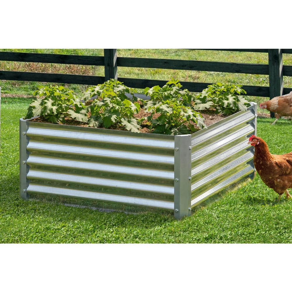 Galvanized Steel Raised Garden Bed 36x36x17