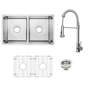 コンパクトシンク、ポー Bar Sink - PEPO 21 x 18 Inch Undermount Kitchen Sink, 16 Gauge