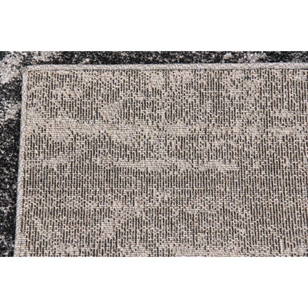 Luxurious Dark Gray Tufted 6' x 9' Easy-Care Synthetic Rug