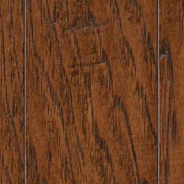 Unbranded Take Home Sample - Hand Scraped Distressed Mixed Width Archwood Hickory Click Lock Hardwood Flooring - 5 in. x 7 in.
