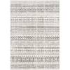 Chloe Grey 7 ft. x 9 ft. Tribal Motif Banded Light Indoor Area Rug