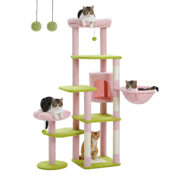 Pink cat condo best sale