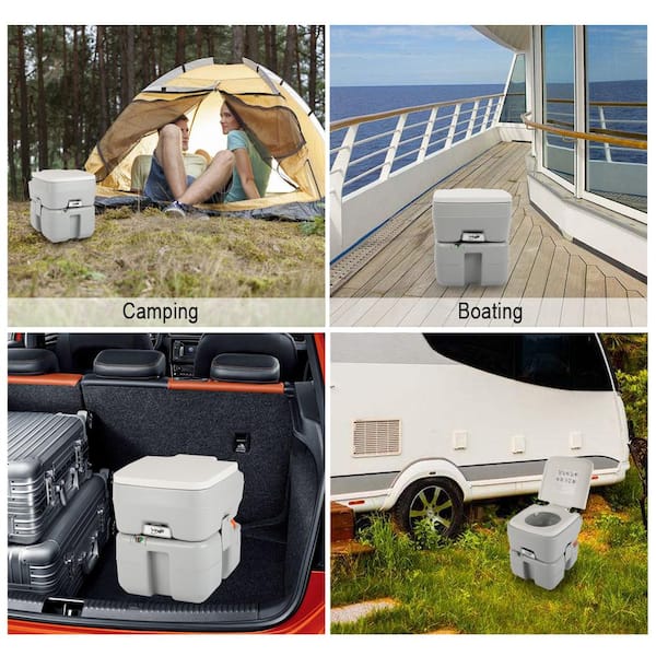 VINGLI Portable 5.3 Gallon Camping Toilet w/Carrying Bag,Large Capacity  Tank for Camping,Boat/Truck