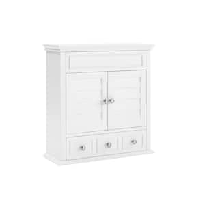 Lydia 24.25 in. W x 25.75 in. H x 9.25 in. D Surface Mount Medicine Cabinet in White