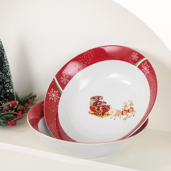 VEWEET Christmasdeer 38 fl. oz. Multi-colors Porcelain Christmas