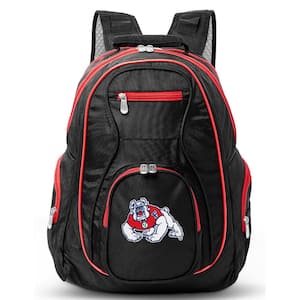 NCAA Fresno State Bulldogs 19 in. Black Trim Color Laptop Backpack