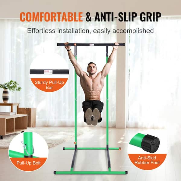 Pull Up Bar Power Tower Dip Station For Home Gym Workout Adjustable Heavy Duty