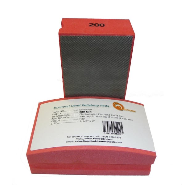 200-Grit Diamond Hand Polishing Pads Block Type