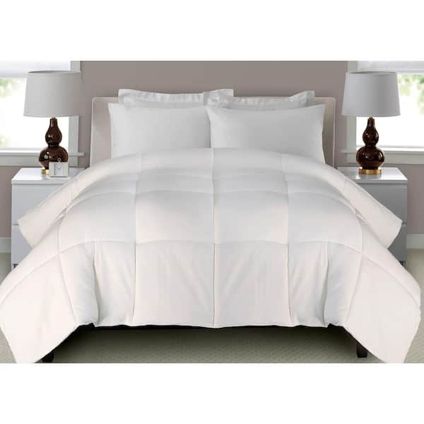 1-Piece White Full/Queen Comforter Set