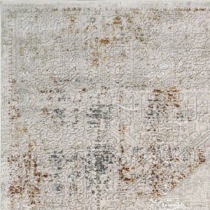 Renaissance Ivory/Multi 2 ft. 2 in. X 7 ft. 7 in. Abstract Indoor/Outdoor Area Rug