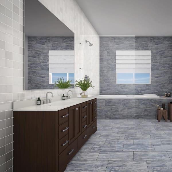 Yorkview Bluette Crystal 12 in. x 24 in. Glazed Porcelain Floor and Wall Tile (410.4 sq. ft./Pallet)