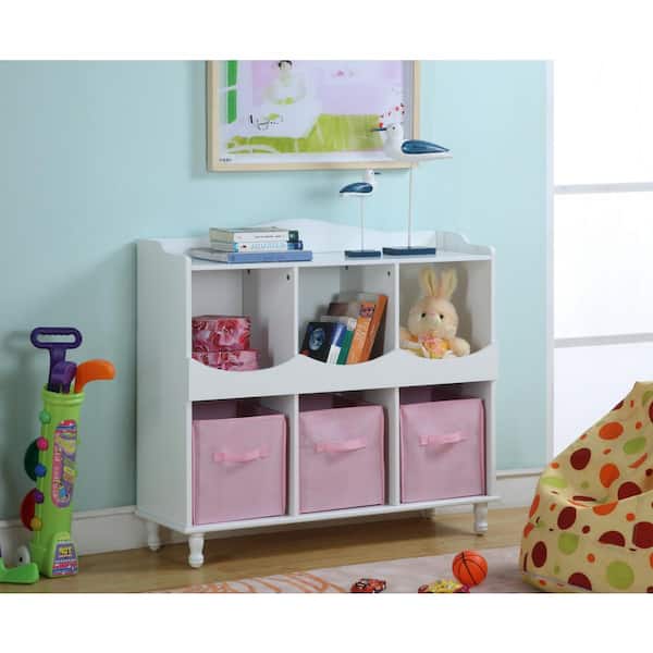 Signature Home Finish White Material Wood Kids Toy Storage