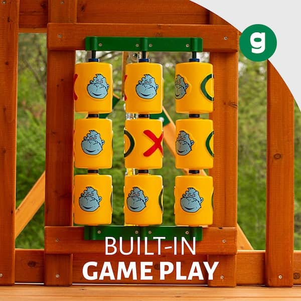 Gorilla Playsets Pro Assembled Sun Palace II Wood Backyard Playset