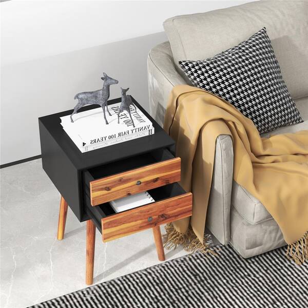 ダーク・アンド・ウィケッド('20米)〈2枚組〉 Costway 2-Drawer Black Nightstand 23.5 in. x 16 in. x 16 in. QD