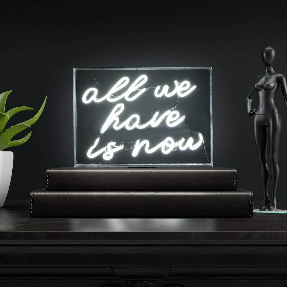 White Acrylic Box USB LED Neon Light Sign