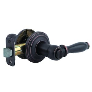 Ashfield Venetian Bronze Privacy Bed/Bath Door Handle with Microban Antimicrobial Technology and Lock